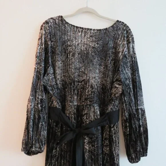 VINTAGE NINE WEST Y2K Velvet Burnout Metallic Babydoll Top Whimsigoth - Size 2X - Picture 11 of 16